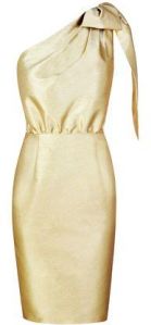 Ladies short satin off-shoulder dress