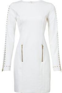 Ladies white short stretch dress