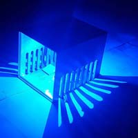 DecorAdda OPP PARALLEL CUT BLUE 1W LED Wall Ceiling light