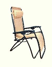 Beige Folding Recliner Chair