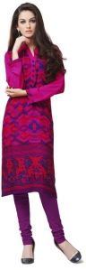 Pink Coloured Viscose Printed Kurti