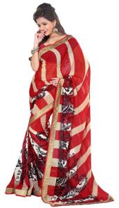 Marble Chiffon Printed Saree