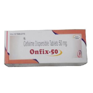 CEFIXIM DISPERSIBLE 50 MG RTABLET AND DRY POWDER Onfix-50