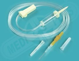 INFUSION SET Without Air vent, Bulb Latex