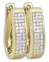 Gold Diamond Earrings  - Der 004