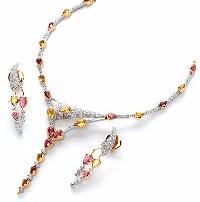 Gold Multi Gemstone Necklace -  Ggneck 001