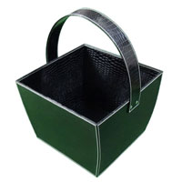 Leather Magazine Baskets