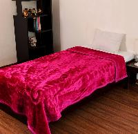 Mink Single Bed Floral Embossed Pink Blanket