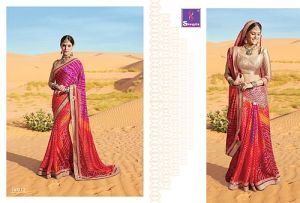 Jecquard Embroidery Work Saree