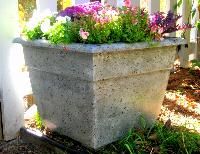 stone garden flower pot