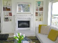white marble french fireplace
