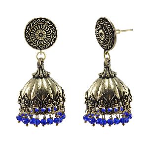 Silvesto India Elegant Handmade Dangle Round Jhumki Earrings