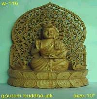 White Wood Gautam Buddha