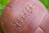 hand stitched leather football