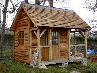 wooden cabins