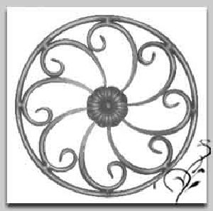 Wrought Iron Rosettes Components