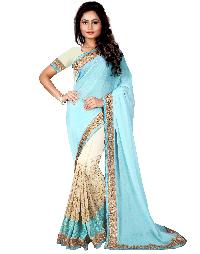 Sky Blue Georgette Sarees