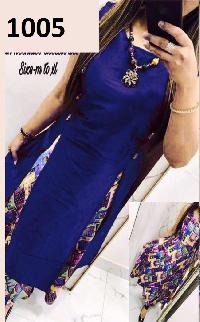 Blue Tapeta Silk Kurtis