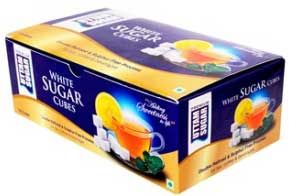 White sugar cubes