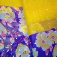 Thread & Chamki Work Chiffon Sarees