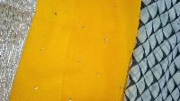 YELLOW, DESIGNER WEDDING STONE-STUDDED PURE GEORGETTE SAREE