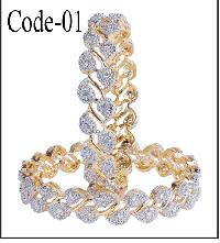 artificial diamond bangles