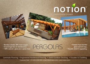 Carbonized Bamboo Pergola