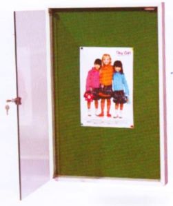 Single Glass Door Notice Board