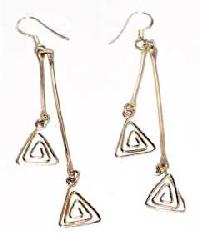 Silver Triangle Earrings