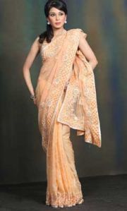 Item Code : VAK745O Embroidered Saree