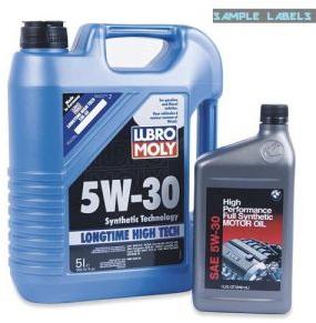 Engine Oil Labels