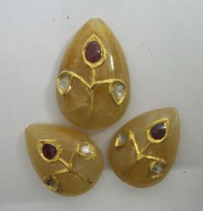 Yellow Sapphire Pendant Set