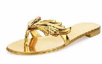 flat golden slippers