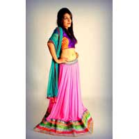 Georgette Onion Pink Lehenga