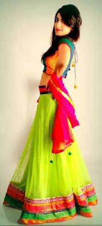 Sea Green Net Lehenga Choli