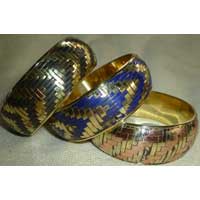 2 tone material bangle