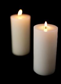 white regular candles