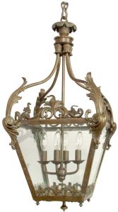 Antique Brass Lantern Chandelier