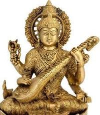 Brass Saraswati Maa Statue