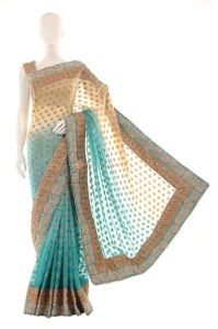 Shaded Blue Designer Saree