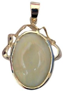 Sterling Silver 925 Pendant Stone White