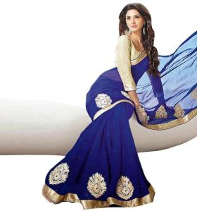 Glorious Navy Blue Saree