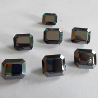 emerald cut black moissanite