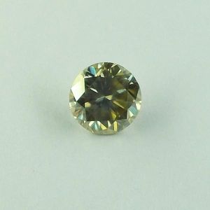 Off White Moissanite Round Cut