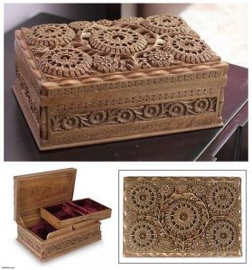 walnut wood carving Box