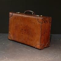 leather suitcase