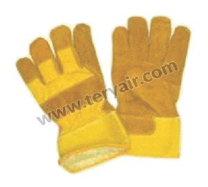 Vinyl Leather Winter Gloves