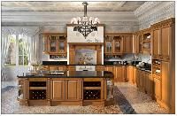 solid wood modular kitchens