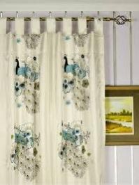 embroidered window curtain