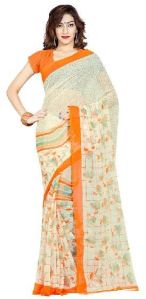 Casual Wear Beige Printed Chiffon Saree_AAKN62SR1039BKSML